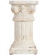 Columna decorativa baja clásica en blanco envejecido con estilo 1
