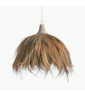 Lámpara de techo XL de fibras naturales con un estilo boho cálido1