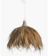 Lámpara de techo XL de fibras naturales con un estilo boho cálido