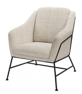 Butaca Contemporánea Tapizada en Color Beige