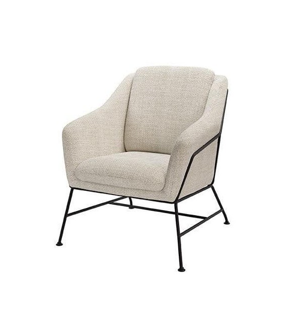 Butaca Contemporánea Tapizada en Color Beige