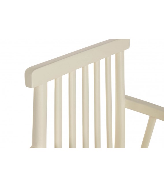 Sillón de comedor colonial en madera lacada color crema3