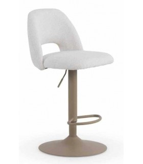 Set de 2 taburetes giratorios blancos regulables estilo moderno1