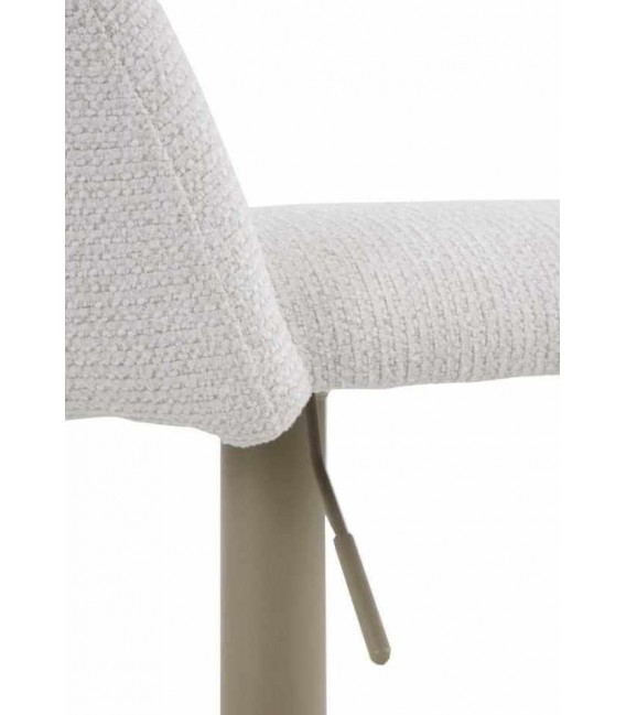 Set de 2 taburetes giratorios blancos regulables estilo moderno5