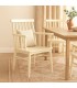 Sillón de comedor colonial en madera lacada color crema Mdmhogar