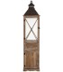 Farol clásico alto de madera y metal decorativo con cristal alto1