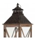 Farol clásico alto de madera y metal decorativo con cristal alto4