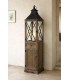 Farol clásico alto de madera y metal decorativo con cristal alto Mdmhogar