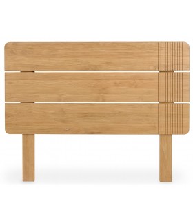 Cabecero matrimonio boho en madera maciza de teca natural  1