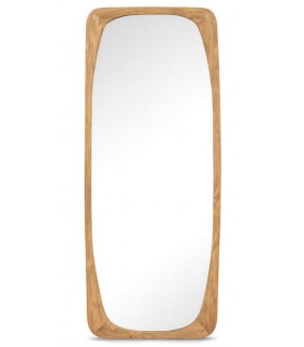 Espejo vestidor boho en teca natural para dormitorio y vestidor