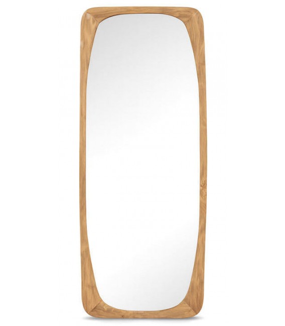 Espejo vestidor boho en teca natural para dormitorio y vestidor