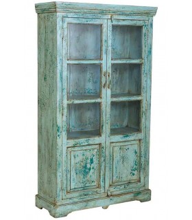 itrina boho turquesa en madera maciza con encanto artesanal