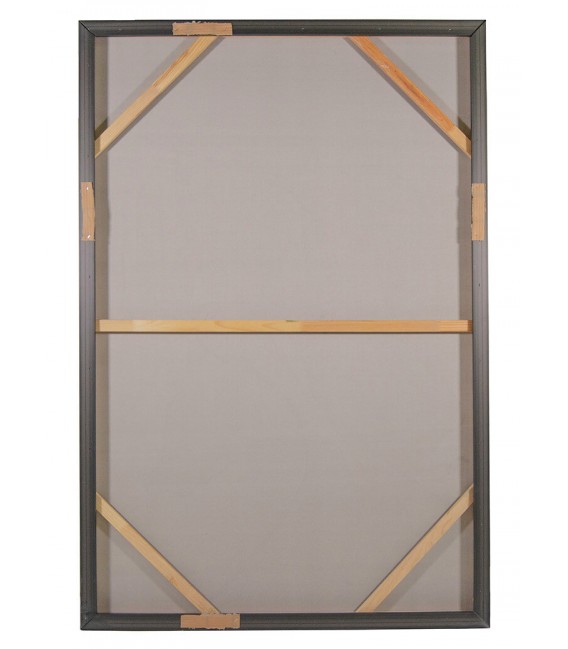 Cuadro abstracto grande en lienzo pintado a mano tonos verdes1