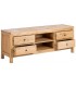 Mueble de TV boho en madera de mindi natural con cajones2