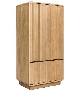 Armario ropero boho en madera maciza de teca natural