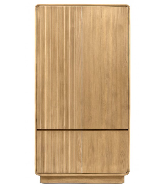 Armario ropero boho en madera maciza de teca natural1