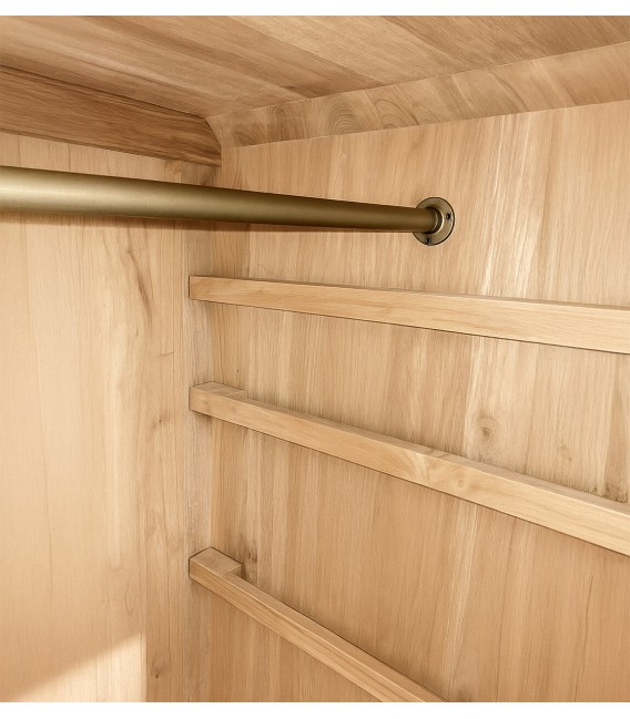 Armario ropero boho en madera maciza de teca natural4