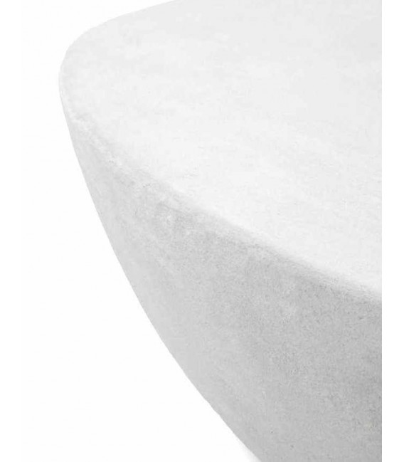 Mesa de centro ovalada blanca efecto yeso estilo ibicenco3