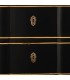 Cómoda neoclásica en madera negra y natural con detalles dorados5