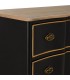 COMODA 100 X 50 X 80 NOVAL MADERA NATURAL NEGRO Y ORO