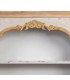 Estantería neoclásica decapada en madera gris con detalles dorados3