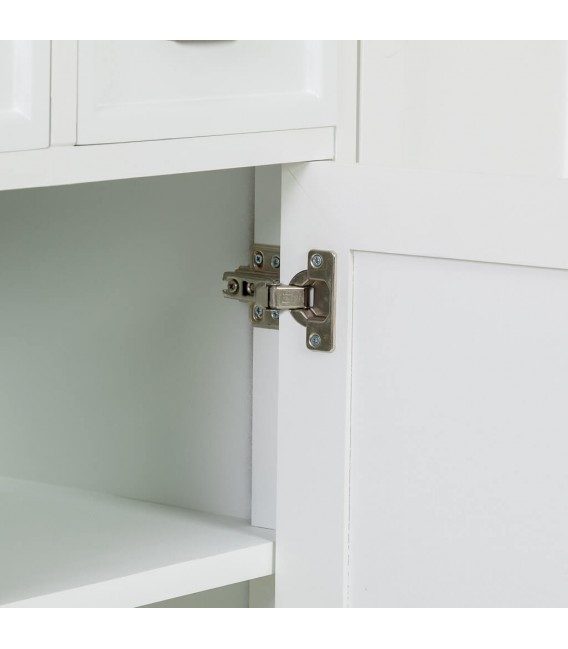 Aparador  lacado en blanco tapa natural estilo rustico contemporáneo6