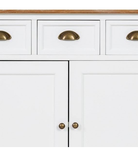 Aparador  lacado en blanco tapa natural estilo rustico contemporáneo7