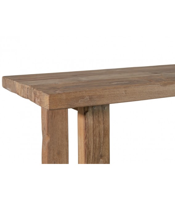 Consola de entrada boho en madera maciza de teca reciclada2