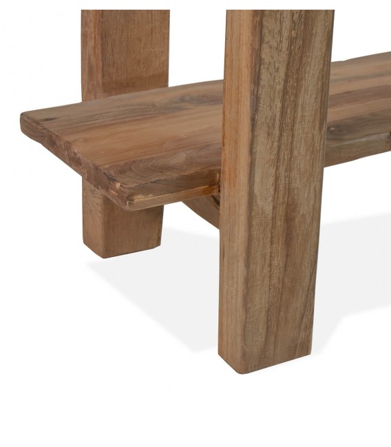 Consola de entrada boho en madera maciza de teca reciclada4