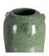 Jarrón clásico de cerámica verde envejecida esmaltada grande1