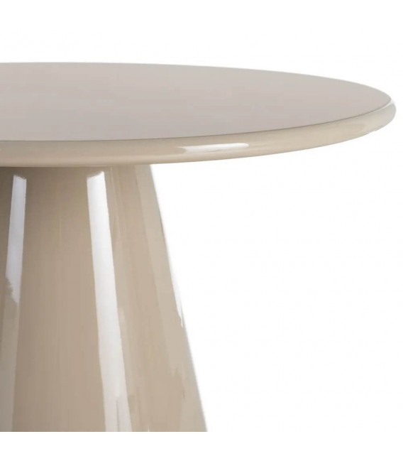 mesa comedor redonda lacada topo brillo contemporánea diseño3