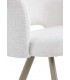 Set 4 sillones giratorios tapizados chenilla blanca diseño actual5