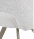 Set 4 sillones giratorios tapizados chenilla blanca diseño actual6