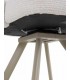 Set 4 sillones giratorios tapizados chenilla blanca diseño actual7