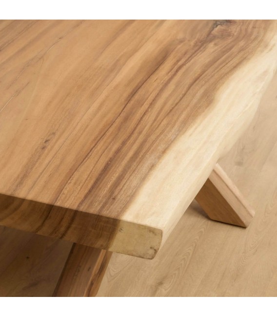 Mesa comedor rectangular boho de madera trembesi natural grande3