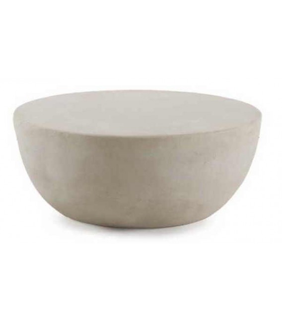 Mesa centro ovalada ibicenca poliresina yeso topo artesanal única1