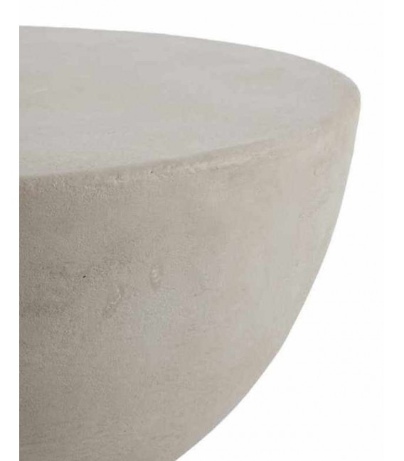 Mesa centro ovalada ibicenca poliresina yeso topo artesanal única2