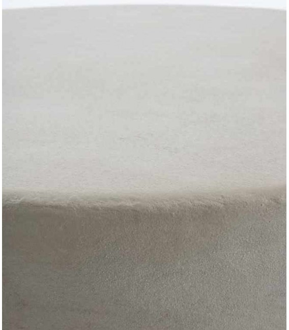 Mesa centro ovalada ibicenca poliresina yeso topo artesanal única3