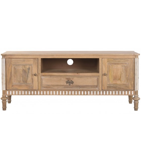 Mueble TV clásico provenzal en madera de mango natural patinada1