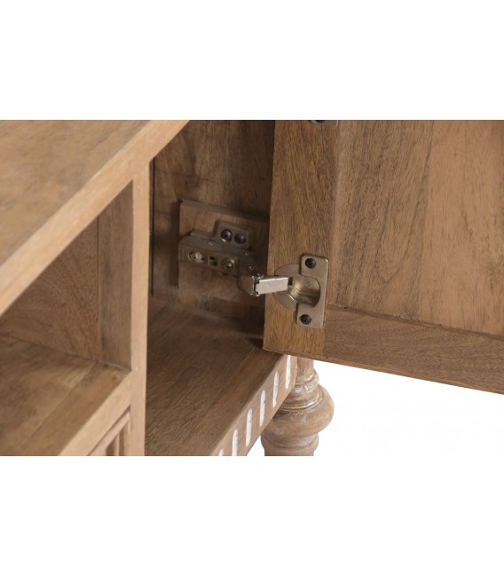 Mueble TV clásico provenzal en madera de mango natural patinada5