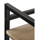 Estantería baja industrial 3 baldas roble natural y metal negro2