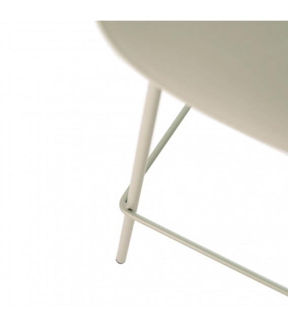 Taburete en metal y polipropileno verde menta robusto6