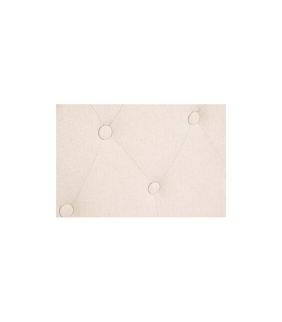 Cabecero 150 clásico en lino beige y madera natural con capitoné.3