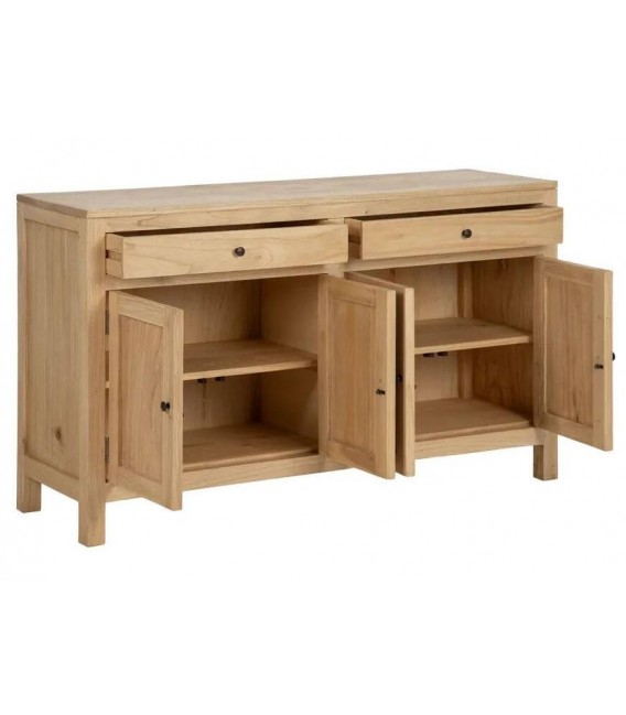 Aparador de madera de mindi con cuatro puertas y dos cajones1