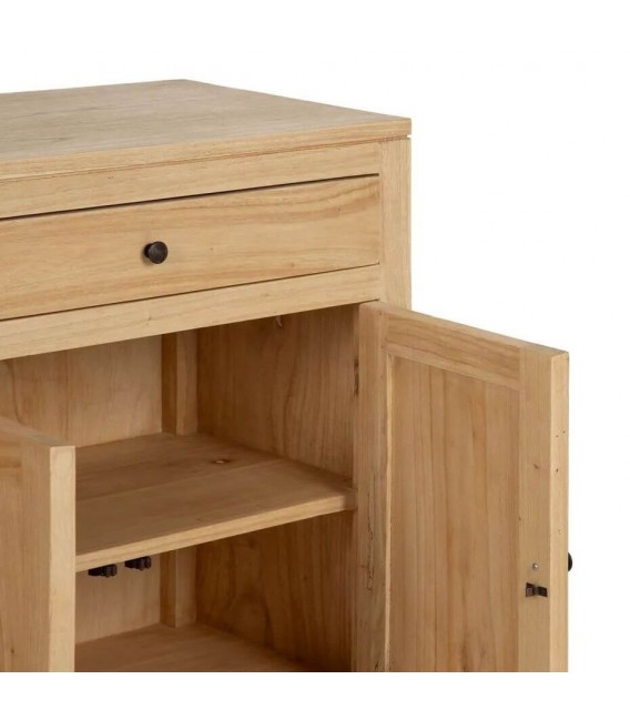 Aparador de madera de mindi con cuatro puertas y dos cajones3