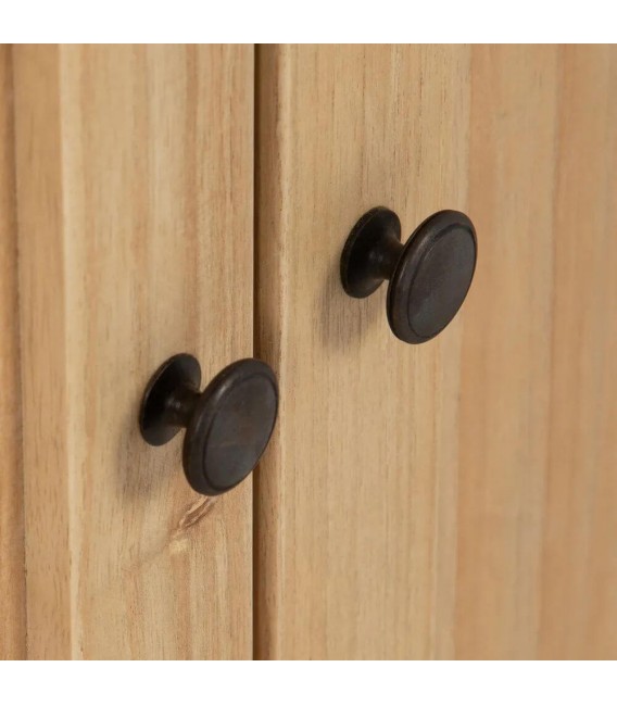 Aparador de madera de mindi con cuatro puertas y dos cajones4