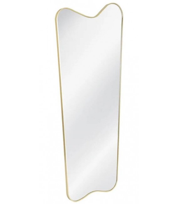 Espejo vestidor de metal dorado con marco fino vertical1