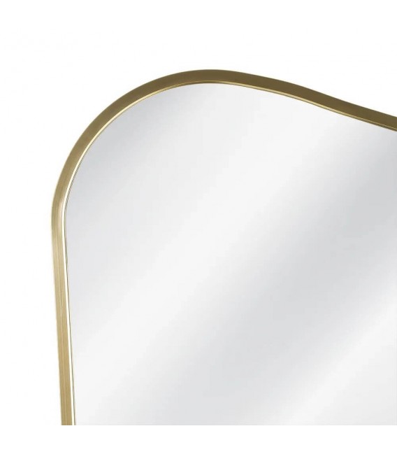 Espejo vestidor de metal dorado con marco fino vertical2