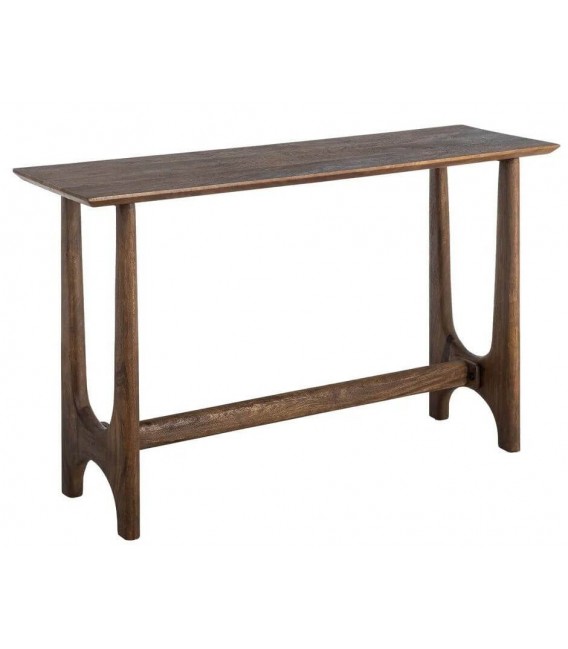 Consola de entrada de madera de mango color nogal grande