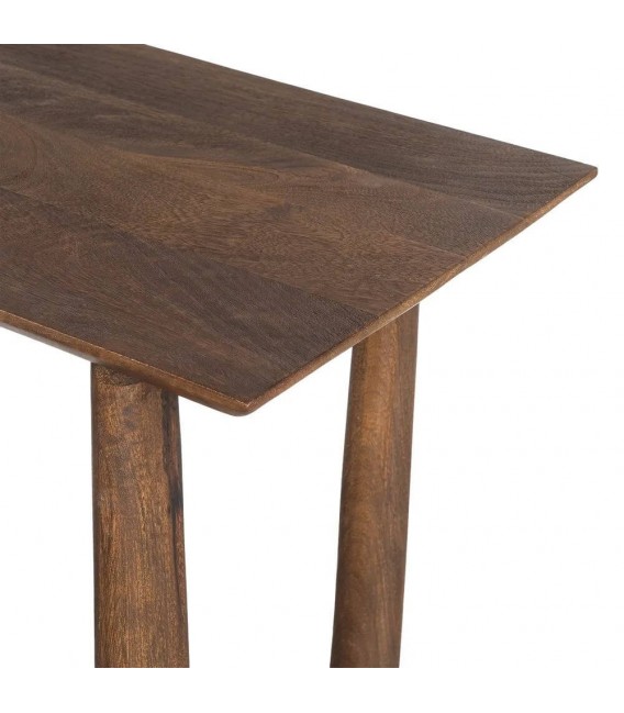 Consola de entrada de madera de mango color nogal grande 2